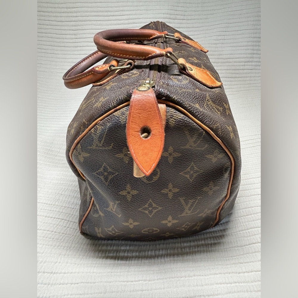 Louis Vuitton Speedy 30 Vintage 90’s Y2K Coated Canvas Purse Bag Large Patina - Picture 5 of 16